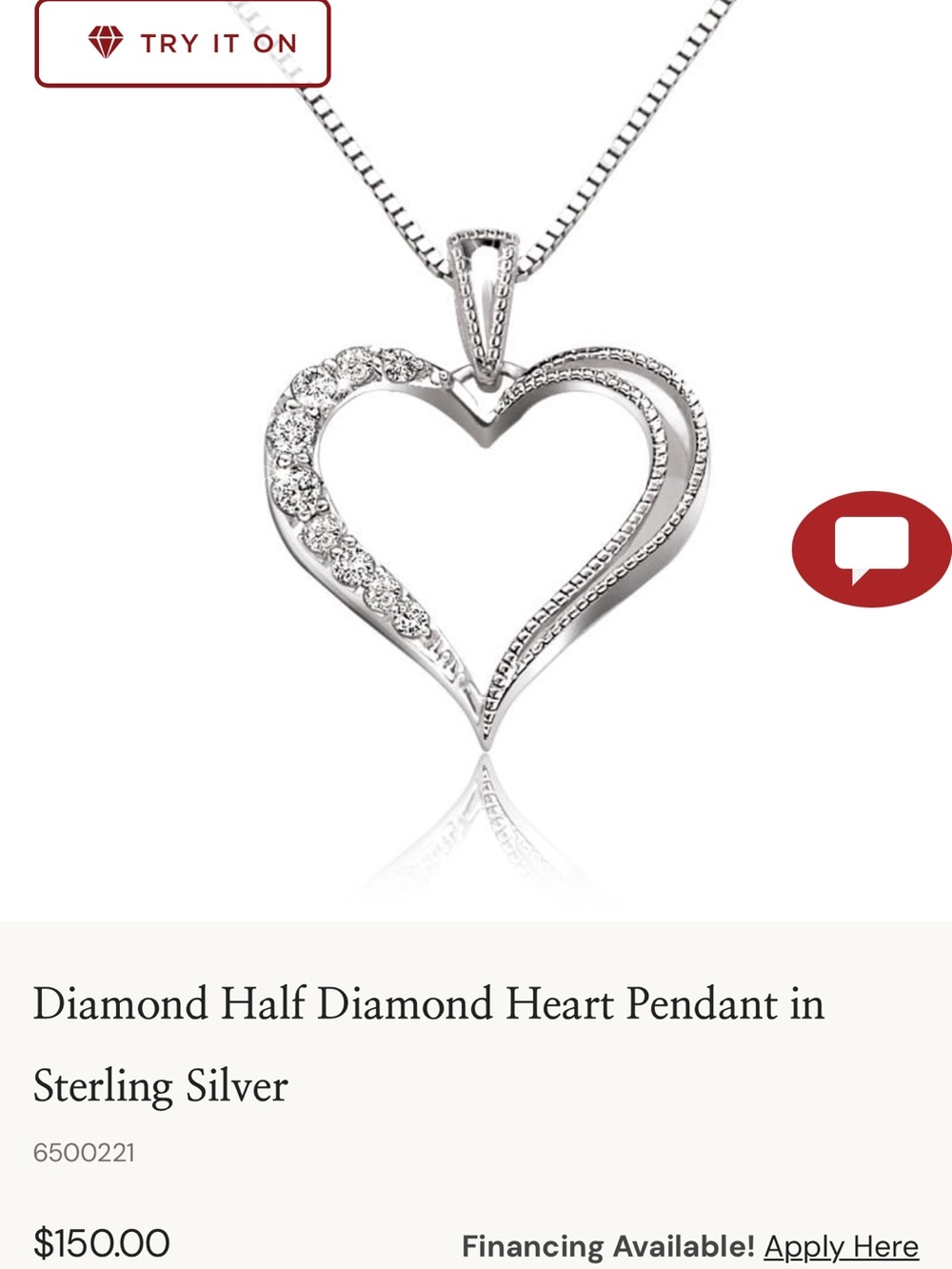 Delicate Silver Heart Pendant Necklace - Open Heart Design